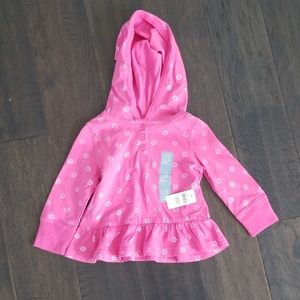 NWT Baby Gap 12 to 18 mo hooded pink top
